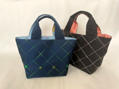 帯で作るトートバッグ作品写真